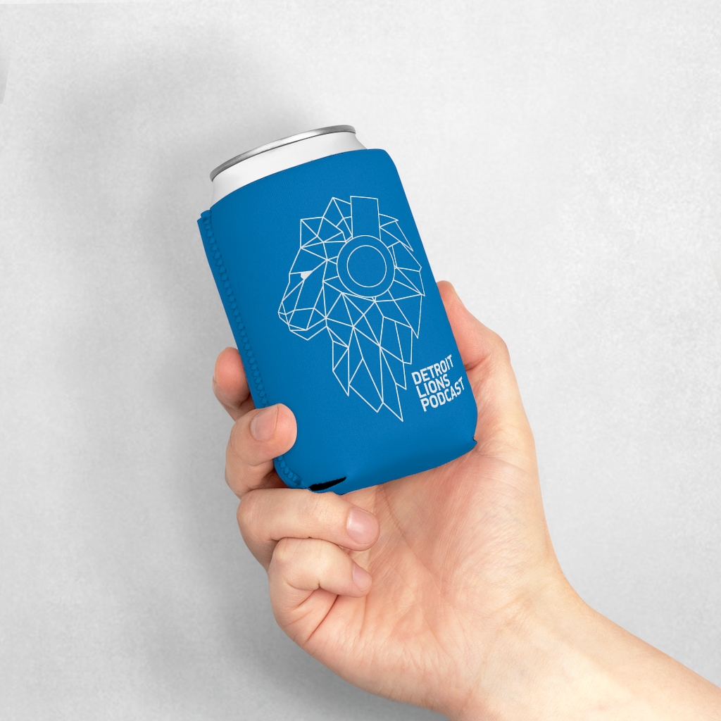 Detroit Lions Crest Logo Can Cooler Koozie